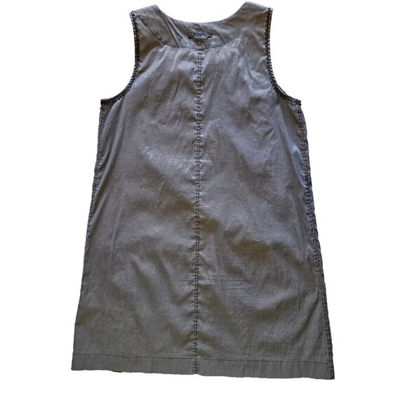 Truly By Part Two Gray Cotton Lurex SleevlessShimmery Mini Pockets Zippers US 10 - Picture 9 of 16